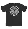SPITFIRE WEBBED CLASSIC TEE BLACK (GARMENT DYE) w/ WHITE PRINTS