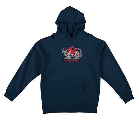 KROOKED TARRAGON FILL HOOD NAVY w/ MULTI COLOR PRINT
