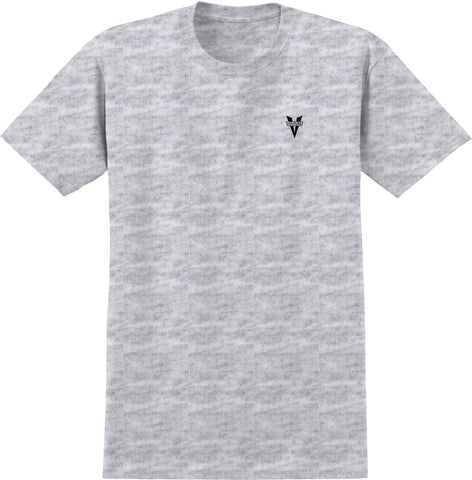 VENTURE HERITAGE EMB TEE ASH GREY(HEATHER) w/ BLACK EMBROIDERY