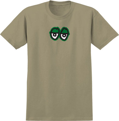 KROOKED EYES LG SAND w/ GREEN, BLACK & WHITE PRINT
