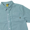 KROOKED KROOKED EYES S/S BUTTON UP WHITE/GREEN GRAPH CHECK