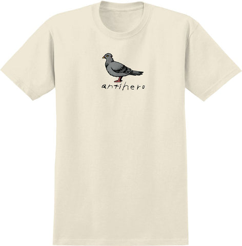ANTIHERO OG PIGEON TEE NATURAL w/ MULTI COLOR PRINT