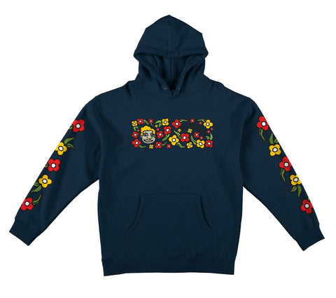 KROOKED SWEATPANTS FLOWER SLEEVE HOOD CLASSIC NAVY w/ MULTI COLOR PREMIUM PRINTS