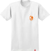 SPITFIRE BIGHEAD SPLIT DOUBLE POCKET TEE WHITE w/ ORANGE PRINTS