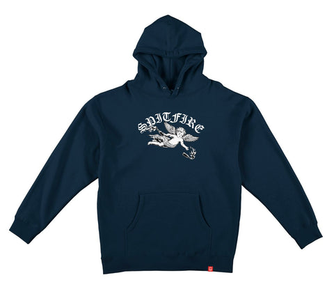 SPITFIRE MOLOTOV OLD E HOOD CLASSIC NAVY w/ BLACK & WHITE PRINT