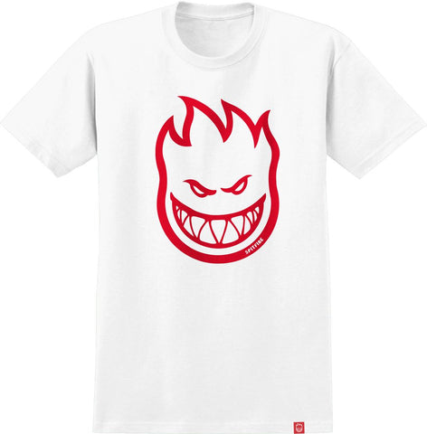 SPITFIRE BIGHEAD TEE WHITE w/ RED PRINT