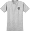 KROOKED KROOKED MG TEE HEATHER GREY w/ MULTI COLOR PRINT