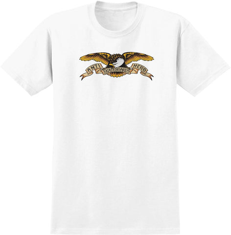 ANTIHERO EAGLE YOUTH TEE WHITE w/ BLACK MULTI COLOR PRINT