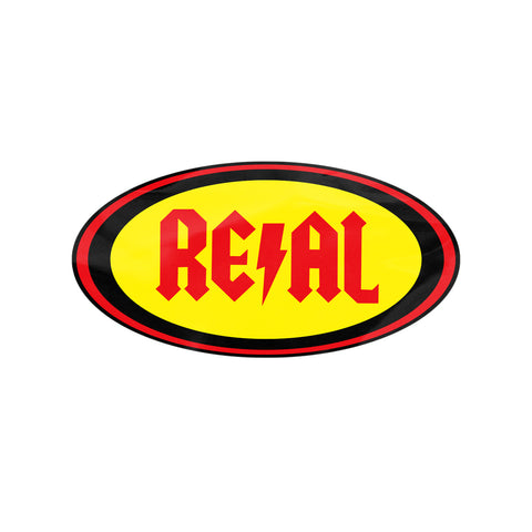 REAL DEEDS OVAL STICKER MED