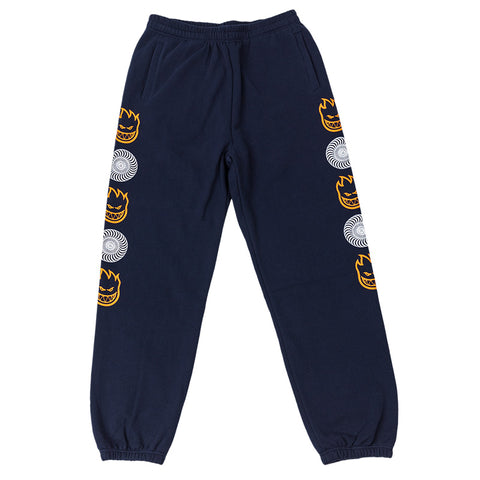SPITFIRE BIGHEAD SWIRL COMBO SWEATPANTS NAVY / ORANGE / WHITE