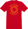 SPITFIRE S/S POCKET TEE HOLLOW CLASSIC RED / ORANGE