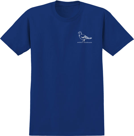 ANTIHERO S/S TEE BASIC PIGEON ROYAL / WHITE
