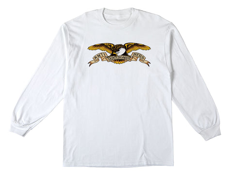 ANTIHERO EAGLE L/S TEE WHITE