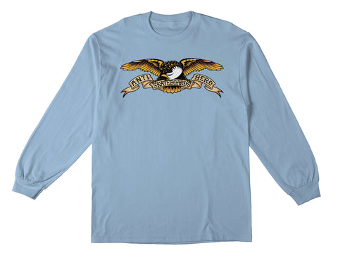 ANTIHERO EAGLE L/S TEE LIGHT BLUE