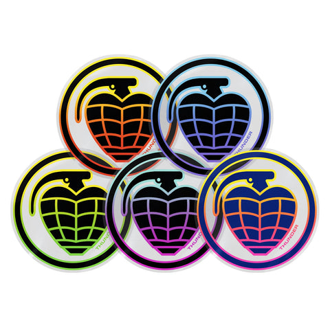 THUNDER NEON FADE CIRCLE GRENADE STICKER