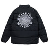 SPITFIRE CLASSIC '87 SWIRL PUFF JACKET BLACK w/ WHITE EMBROIDERIES