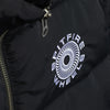 SPITFIRE CLASSIC '87 SWIRL PUFF JACKET BLACK w/ WHITE EMBROIDERIES