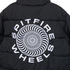 SPITFIRE CLASSIC '87 SWIRL PUFF JACKET BLACK w/ WHITE EMBROIDERIES