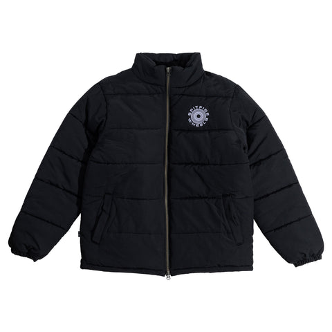 SPITFIRE CLASSIC '87 SWIRL PUFF JACKET BLACK w/ WHITE EMBROIDERIES