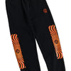 SPITFIRE CLASSIC SWIRL OVERLAY SWEATPANTS BLACK w/ RED EMBROIDERY and RED & YELLOW PRINTS
