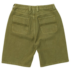 SPITFIRE BIGHEAD DENIM SHORT CUSTOM DENIM SHORTS OLIVE OVERDYE