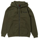 SPITFIRE LTB ARCH EMB ZIP HOOD OLIVE