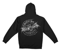 SPITFIRE BATWING CLASSIC HOOD BLACK w/ WHITE PRINTS