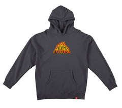 SPITFIRE HELLFIRE HOOD CHARCOAL w/ MULTICOLOR PRINT