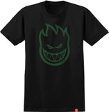 SPITFIRE BIGHEAD TEE BLACK / DARK GREEN