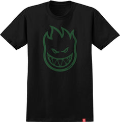 SPITFIRE BIGHEAD TEE BLACK / DARK GREEN