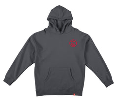 SPITFIRE CLASSIC SWIRL HOOD CHARCOAL(SOLID) w/ RED PRINTS