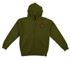 SPITFIRE CLASSIC SWIRL OVERLAY ZIP HOOD ARMY w/ BLACK & RED PRINTS