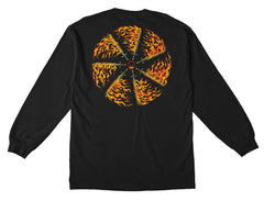 SPITFIRE FLAMING SWORDS BLACK L/S T-SHIRT- PREMIUM PRINT BLACK w/ MULTI COLOR Prints