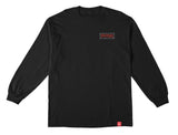 SPITFIRE GAS MASK L/S TEE BLACK w/ MULTI COLOR PRINTS
