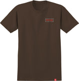 SPITFIRE GAS MASK TEE DARK CHOCOLATE w/ MULTI COLOR PRINTS
