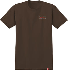 SPITFIRE GAS MASK TEE DARK CHOCOLATE w/ MULTI COLOR PRINTS