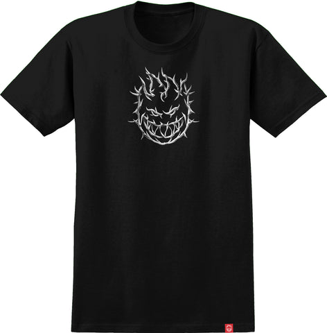 SPITFIRE BIGHEAD THORN TEE BLACK W/ TONAL BLACK & WHITE PRINT