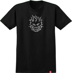 SPITFIRE BIGHEAD THORN TEE BLACK W/ TONAL BLACK & WHITE PRINT
