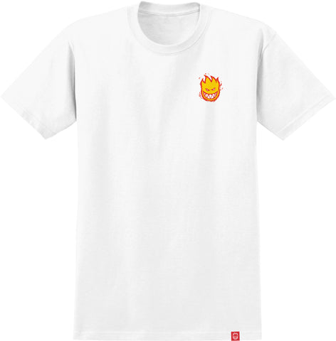 SPITFIRE FLAMING SWORDS WHITE S/S T-SHIRT- PREMIUM PRINT WHITE w/ MULTI COLOR Prints
