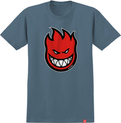 SPITFIRE BIGHEAD FILL TEE INDIGO BLUE w/ RED, BLACK & WHITE PRINT