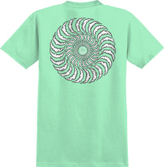 SPITFIRE SMOKE CLASSIC S/S T-SHIRT MINT w/ MULTI COLOR Prints