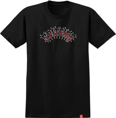 SPITFIRE DECREPIT FILL S/S T-SHIRT BLACK w/ RED, BLACK & WHITE Print