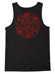 SPITFIRE CLASSIC SWIRL PAISLEY TANK TOP BLACK w/ RED PRINTS