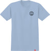 SPITFIRE CLASSIC SWIRL TEE POWDER BLUE w/ BLACK PRINTS