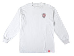 SPITFIRE CLASSIC '87 SWIRL FADE FILL L/S TEE WHITE w/ RED & BLACK FADE PRINTS