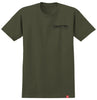 SPITFIRE BATWING CLASSIC TEE MILITARY GREEN w/ BLACK PRINTS