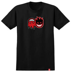 SPITFIRE ETERNAL FILL TEE BLACK w/ RED, BLACK & WHITE PRINT