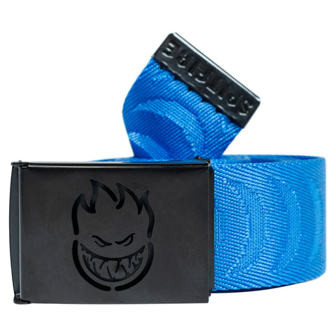 SPITFIRE BIGHEAD CUT OUT CRESCENT JAQUARD WEB BELT BLUE / BLACK