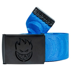 SPITFIRE BIGHEAD CUT OUT CRESCENT JAQUARD WEB BELT BLUE / BLACK