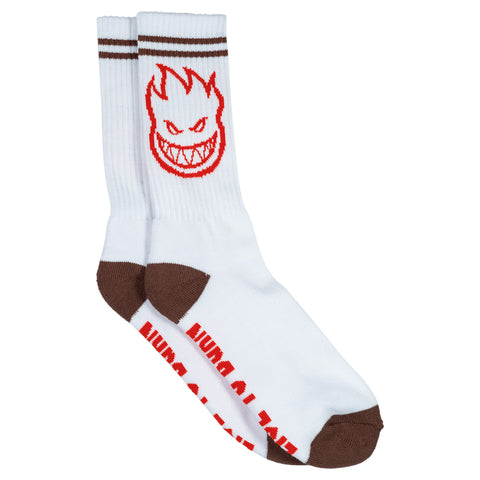 SPITFIRE BIGHEAD SOCK WHITE / BURGUNDY / RED